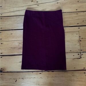 LOFT Rich Burgundy Pencil Skirt